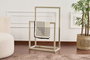 Hanah Home Ged-032-B Perchero de Metal Color Topo con Múltiples Ganchos y Estantes para Vestíbulo